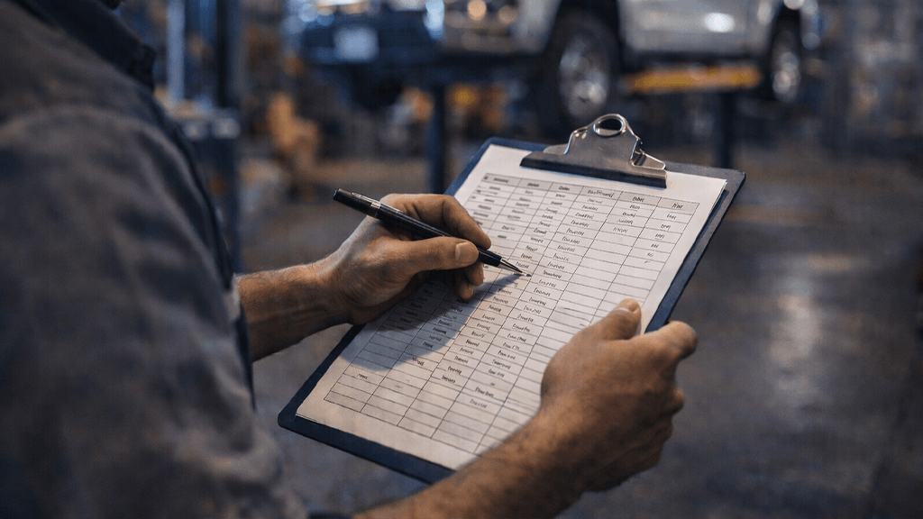 Bitácora para flotillas: formato de control en taller